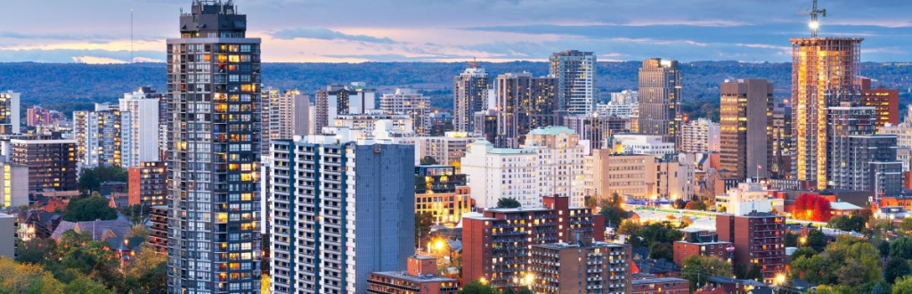 Downtown Hamilton skyline – virtual mediation services available across the city