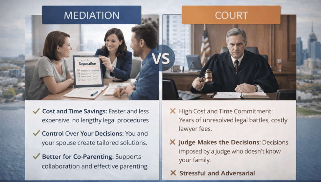 mediation vs court