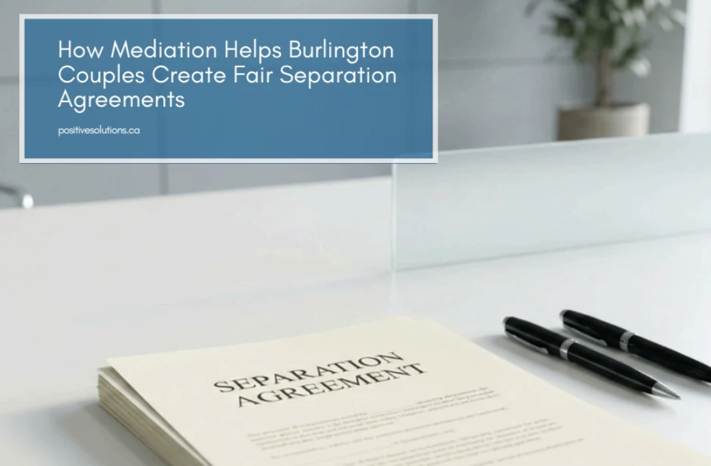 Divorce mediation and family mediation support for separation agreements in Burlington, Ontario